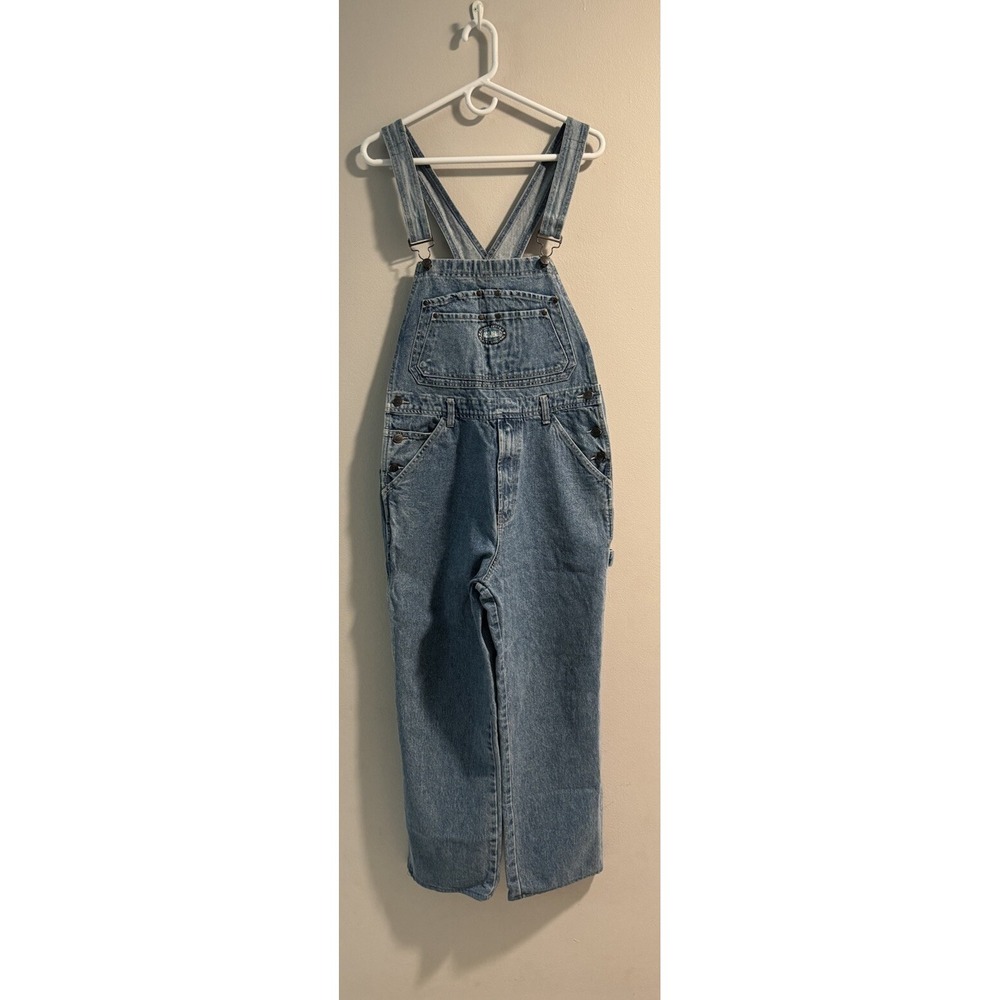 VINTAGE PACO Jeans Bib Overalls Wide leg BLUE DENIM Boyfriend SKATER Tag Size‎ S